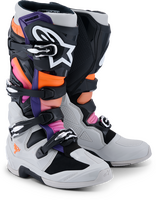 ALPINESTARS TECH 7 BLK/LGHT GRY/ORNG FL/MAGNTA 10