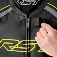 RST S1 D3O SUIT BLK/GRY/FLO YEL LEATHER MD