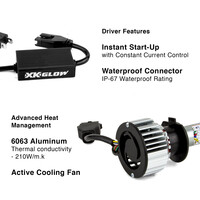 XKGLOW 2-in-1 RGB H4 LED Headlight Bulb Kit