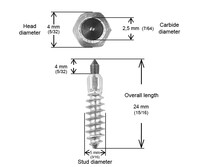 IGRIP 11MM STANDARD SCREW STUDS QTY 100
