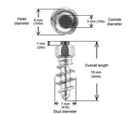 IGRIP 11MM STANDARD SCREW STUDS QTY 100