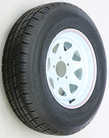 AWC Trailer Tire & 8 Spoke Steel Wheel Assembly