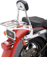 COBRA DETACHABLE BACKREST ROUND CHROME SOFTAIL 00-06