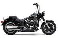 COBRA 3&quot; NH SERIES SLIP-ONS BLACK FAT BOY/DCE 07-17