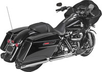 TBR COMP-S SLIP-ON M8 FLH/FLT CHROME W/CF ENDCAP
