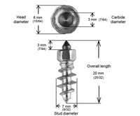 IGRIP 11MM STANDARD SCREW STUDS QTY 100
