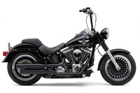 COBRA 3&quot; NH SERIES SLIP-ONS BLACK FAT BOY/DCE 07-17