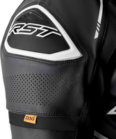 RST S1 D3O SUIT BLK/WHI LEATHER SM