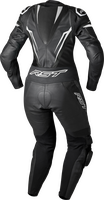 RST TRACTECH EVO D3O LADIES SUIT BLACK/WHITE LEATHER MD
