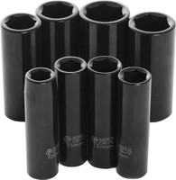 PERFORMANCE TOOL 3/8" Metric Impact Socket Set