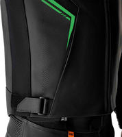 RST S1 D3O LEATHER JACKET BLK/GRY/FLO GRN 2X