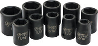 PERFORMANCE TOOL 1/2" SAE Impact Socket Set