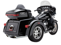 COBRA 909-TWINS 4" SLIP-ONS BLACK TRI-GLIDE 09-22