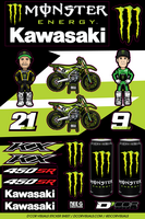 D-COR Kawasaki Decal Sheet