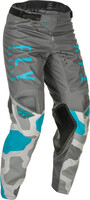 Fly Racing Kinetic K221 MX Pants-Grey/Blue 20-Pro Performance & Comfort!