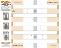 WOODYS 2.86" Pitch Single Ply Stud Template
