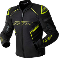 RST S1 D3O TEXTILE JACKET BLACK/GREY/FLO YEL MD