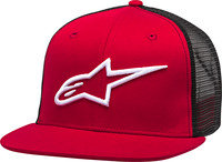 ALPINESTARS COPR TRUCKER HAT RED/BLACK FLAT BILL