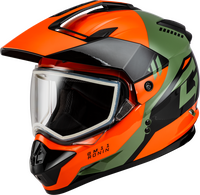 GMAX GM-11 RONIN HELMET ORANGE/GREEN/BLACK MD