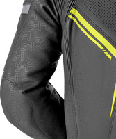 RST S1 D3O SUIT BLK/GRY/FLO YEL LEATHER MD