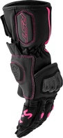 RST S1 D3O LADIES GLOVE BLACK/PINK LEATHER MD