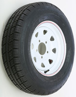 AWC Trailer Tire & 8 Spoke Steel Wheel Assembly