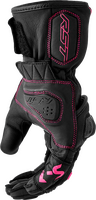 RST S1 D3O LADIES GLOVE BLACK/PINK LEATHER MD