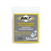 BOLT 8MM HEX FLANGE BOLT ASSORTMENT W/16MM WASHER 40 PIECE KIT