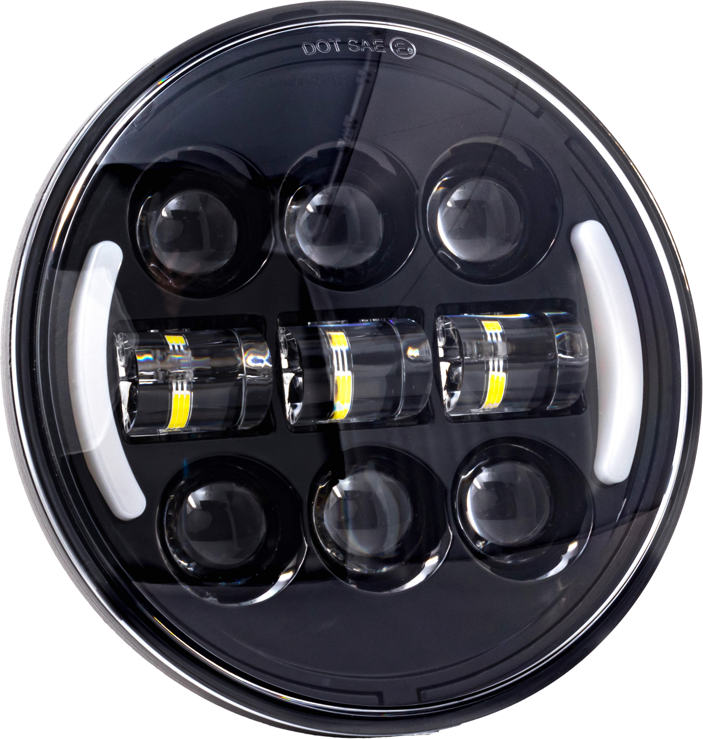 5.75" Deluxe Headlight w/ Turns w/ Switchback