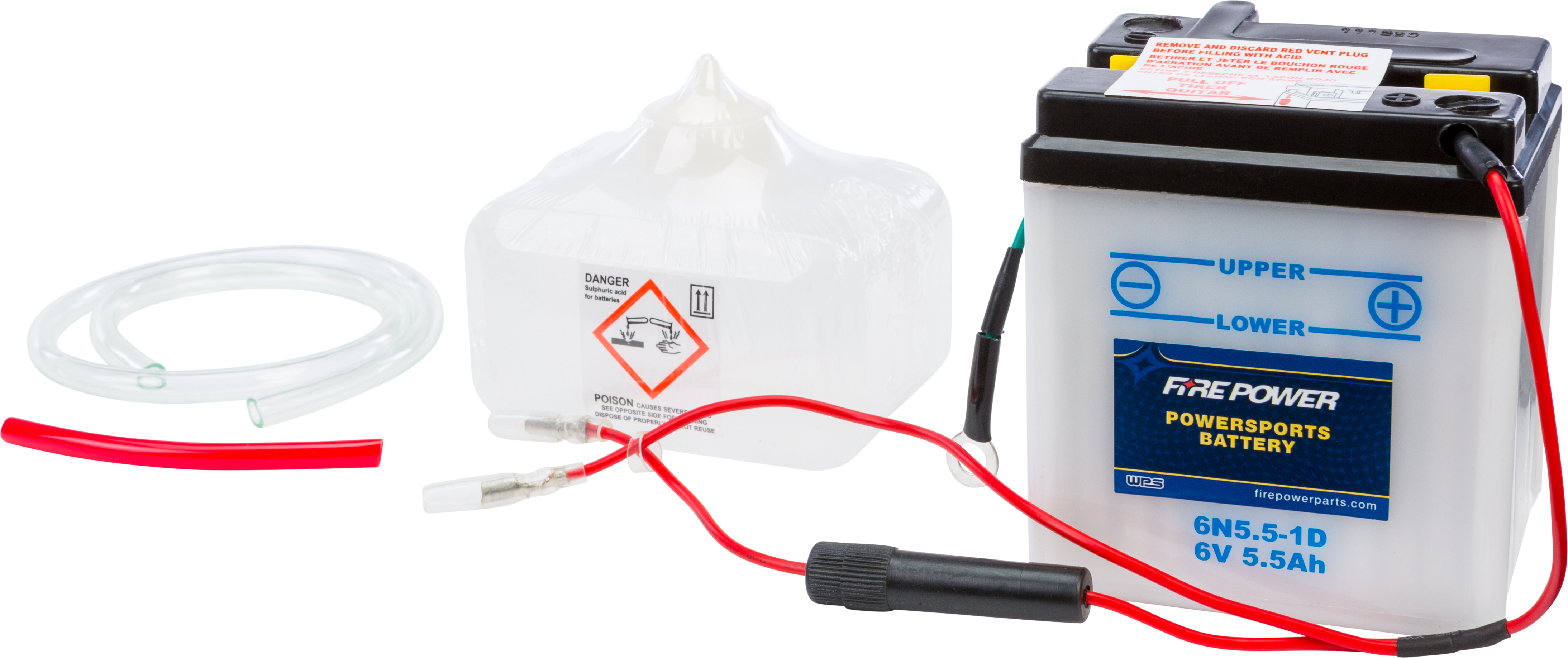 6V Standard Battery w/Acid Pack