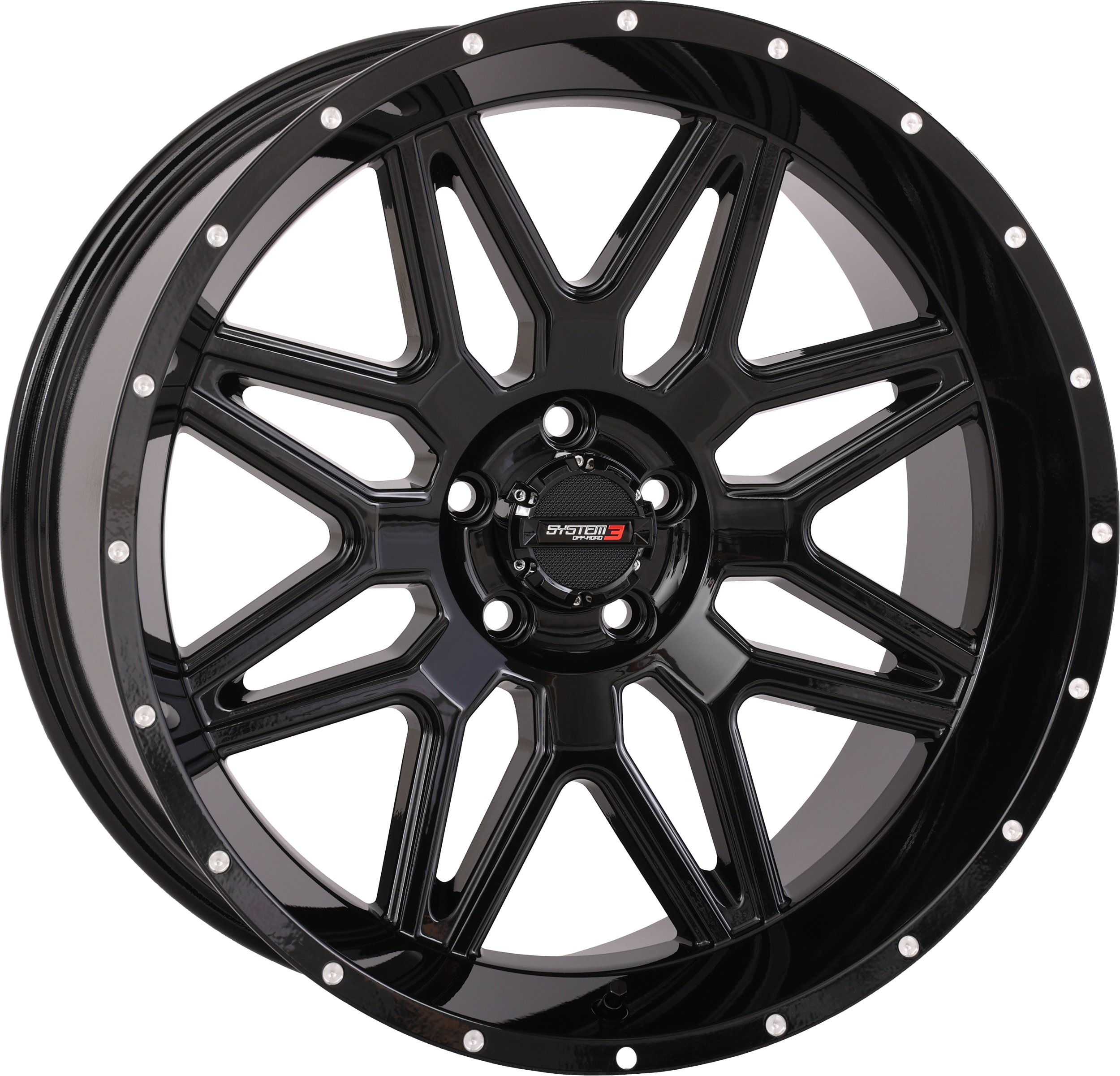 SYSTEM 3 20S3-7355 St7 Wheel 20x9 5+4 (0mm) Gloss Black for 12