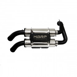 MBRP AT-9520PT Power Tech 4 Dual Stacked Slip-On System for Polaris RZR 900