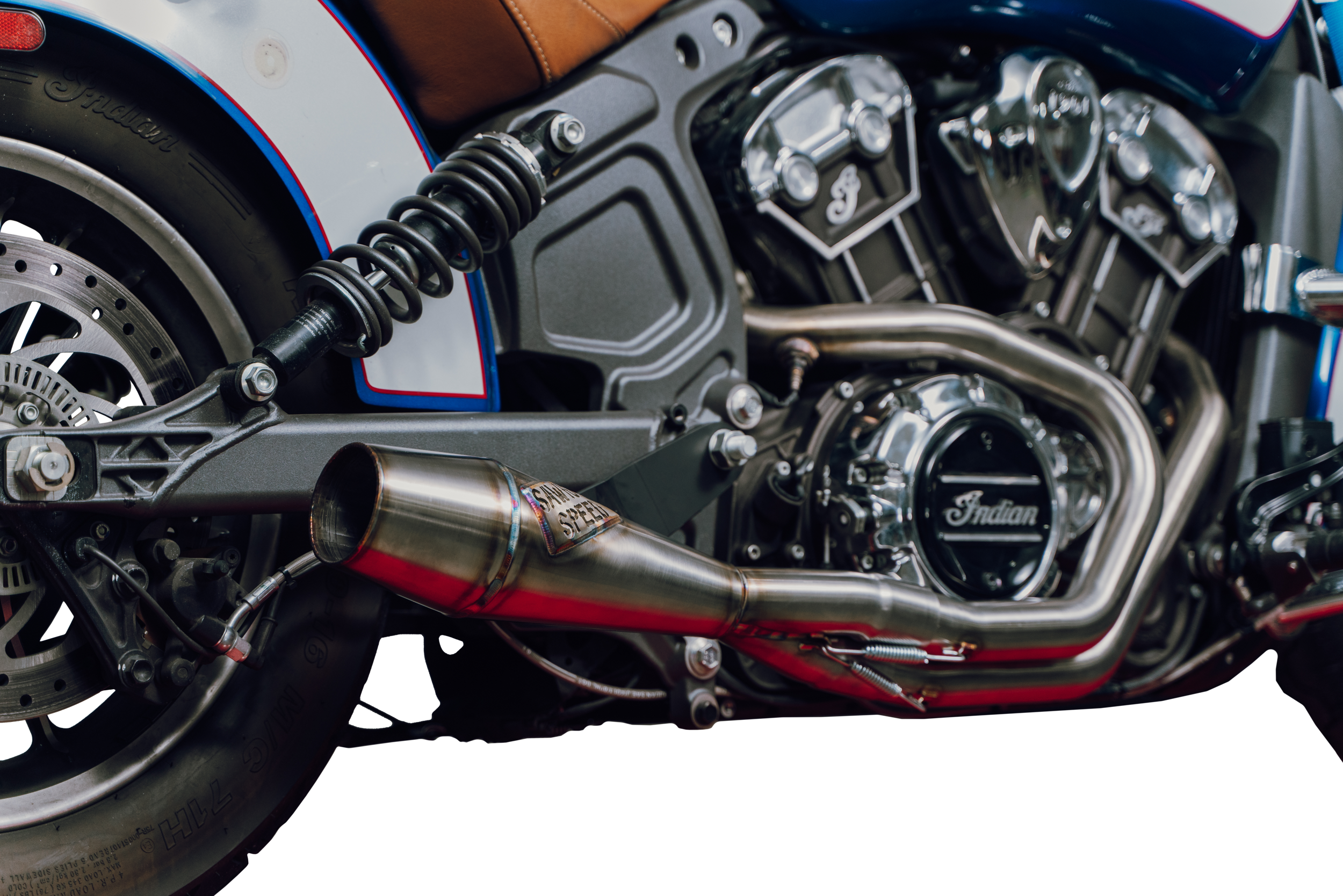 SAWICKI Indian Scout Shorty Cannon Exhaust - View 1