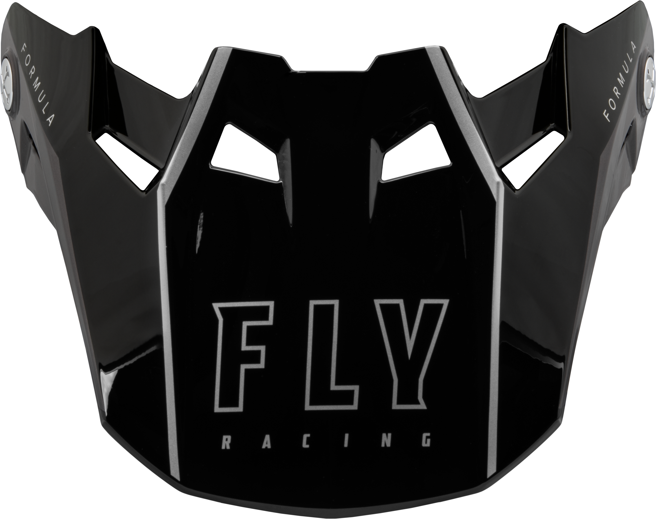 Fly Racing Formula Carbon Tracer Visor Silver Black XL-2XL 73-47124L