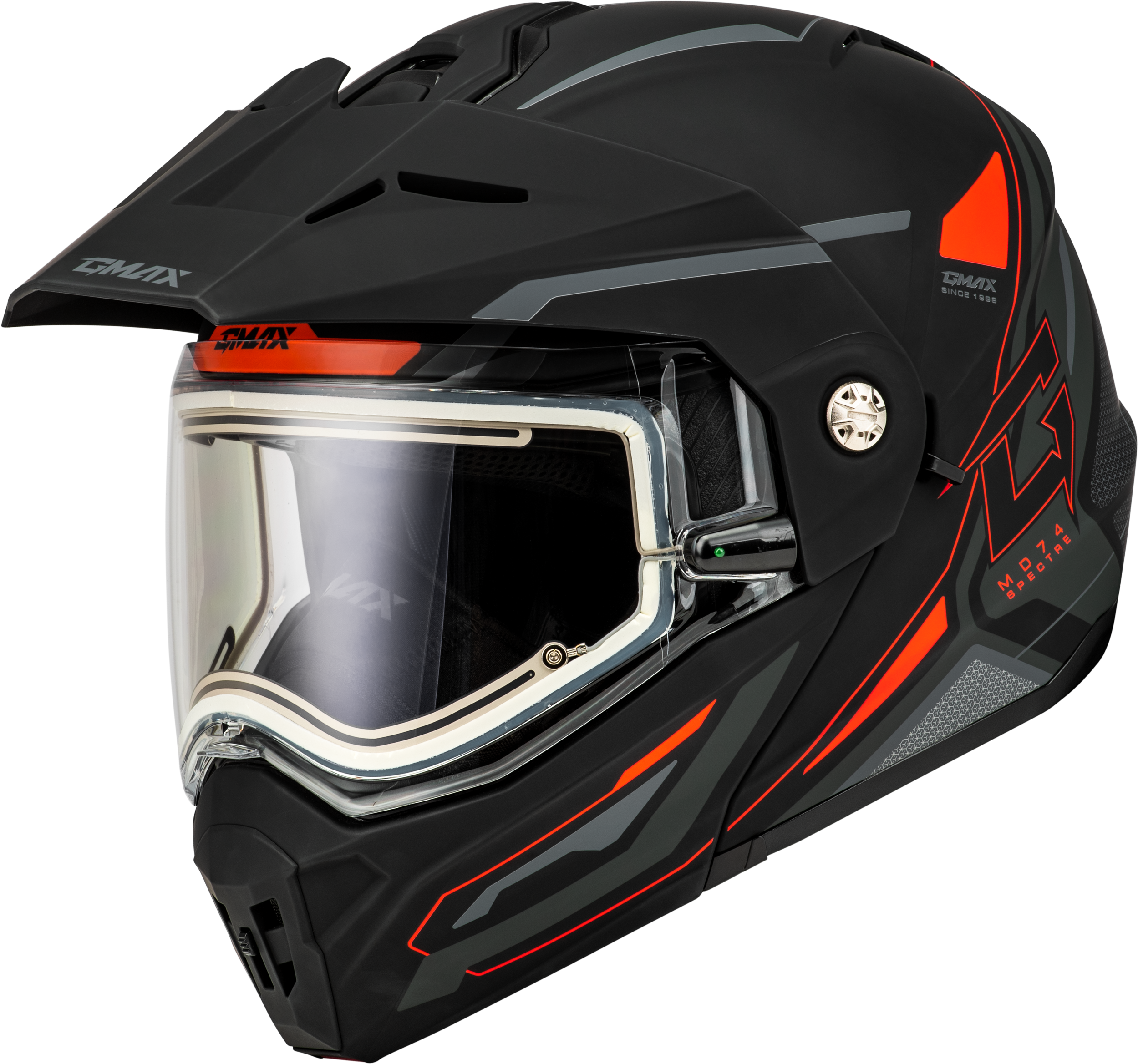 Gmax MD-74S Modular Electric Shield Snowmobile Helmet Anti-Fog lens For Winter - Picture 20 of 37
