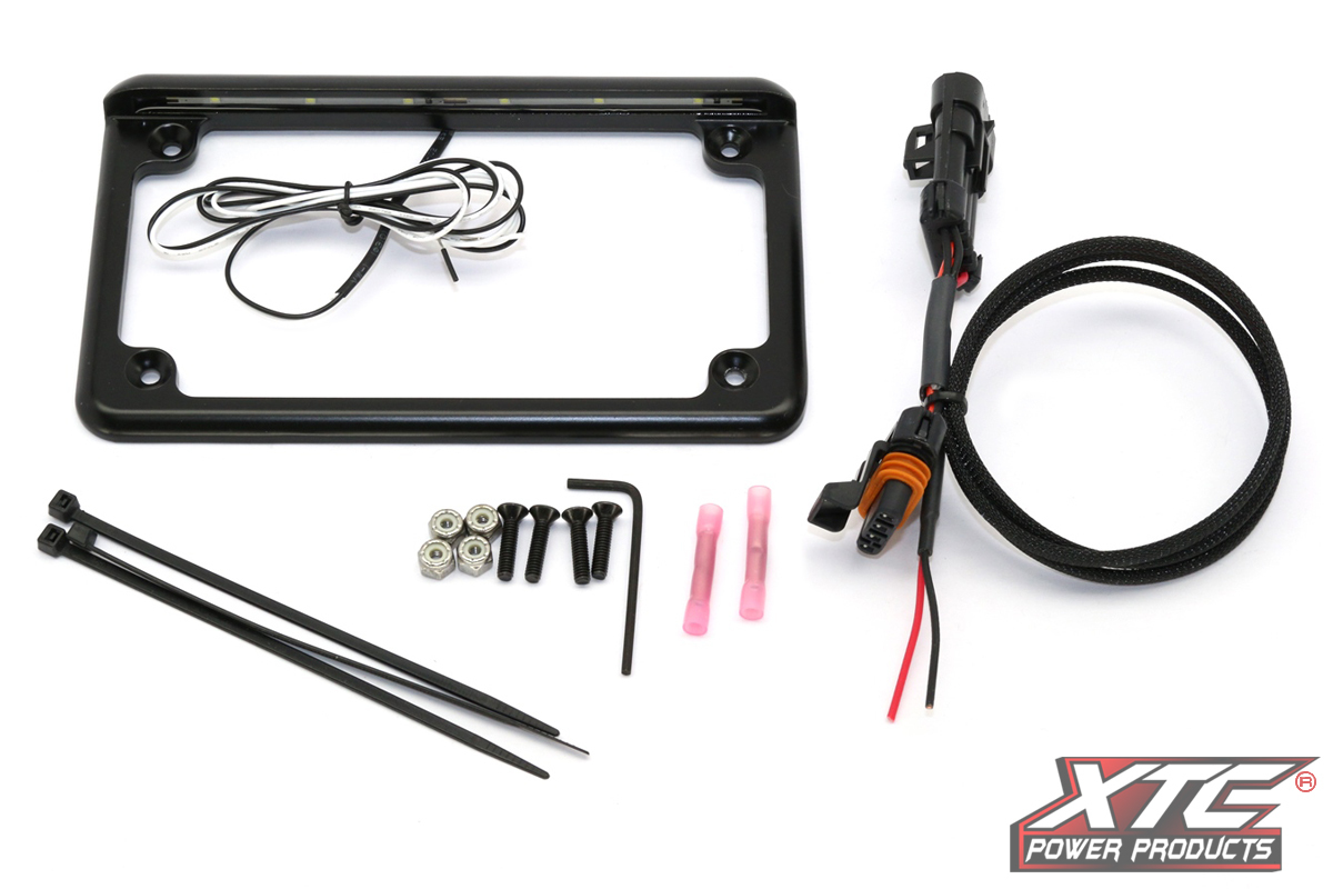 XTC Power Products License Plate Frame 6in 6 LED 15-21 Polaris RZR