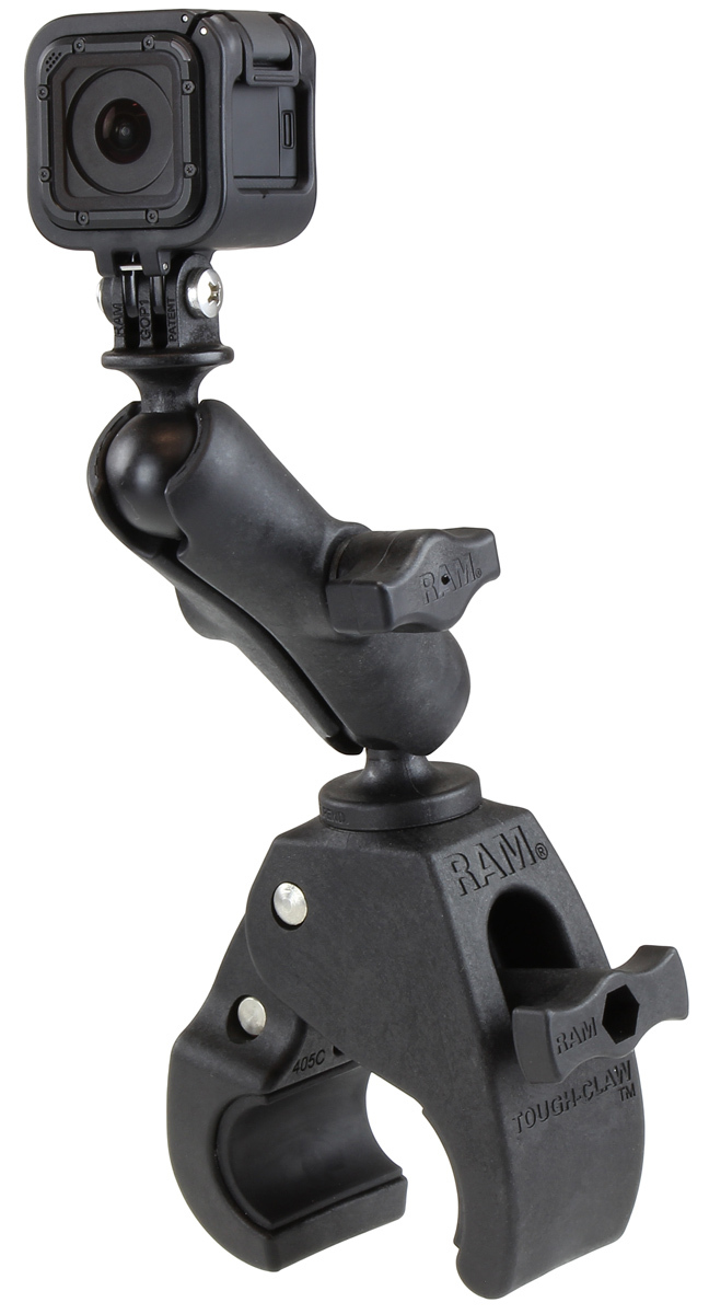 RAM UNPKD Tough-Claw w/ Go Pro Base - View 1