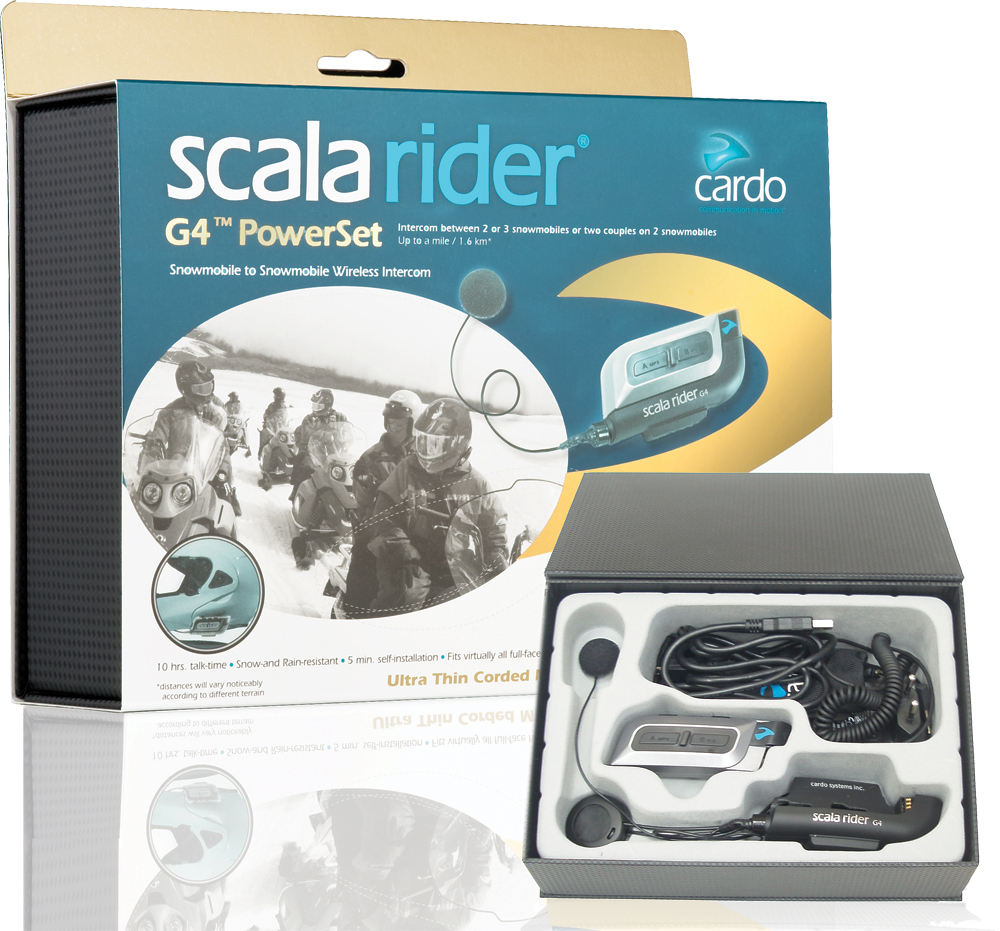 CARDO G4 POWERSET W/CORDED MIC - View 1