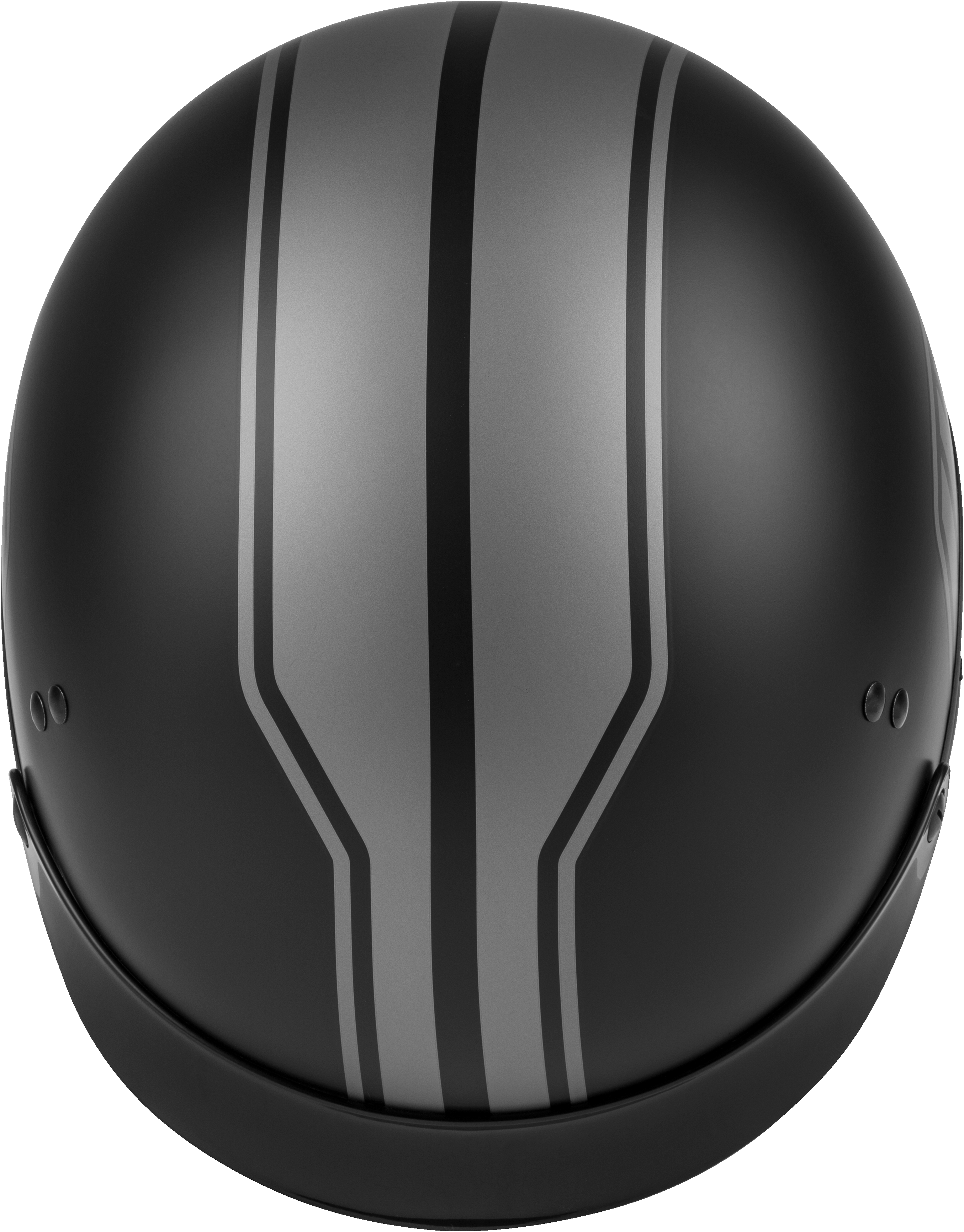 GMAX HH-65 Full Dressed Motorcycle Street Half Helemet (Matte Black/Silver,