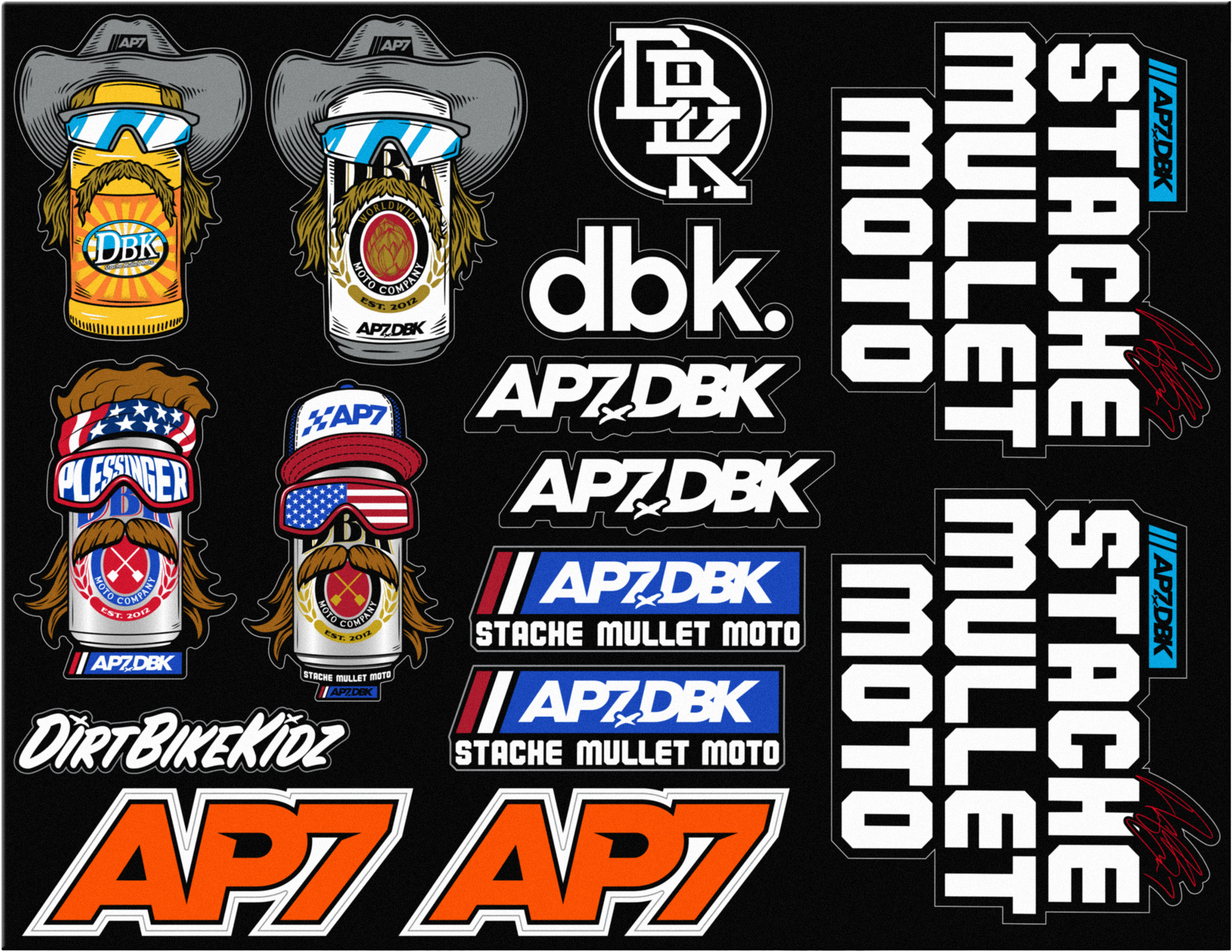 DBK AP7 STICKER SHEET 8.5"X11" - View 1