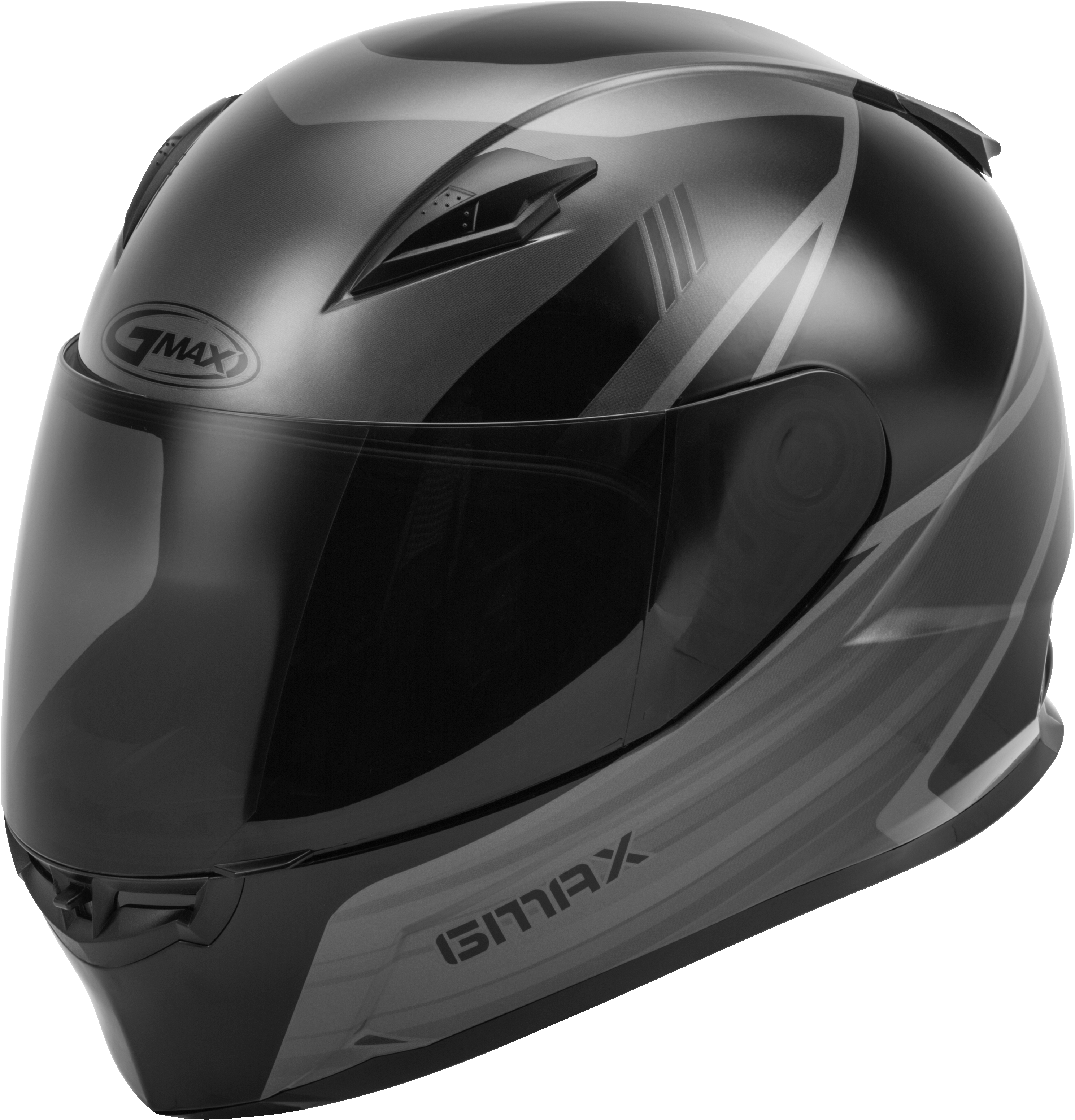 GMAX FF-49 Full-Face Street Helmet (Black/Grey, Large)