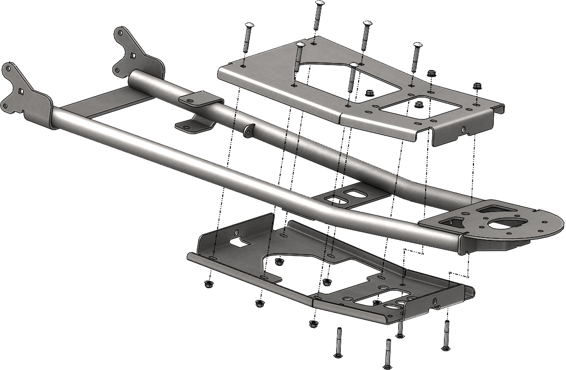 KFI ATV Plow Push Tube HD Kit - View 1