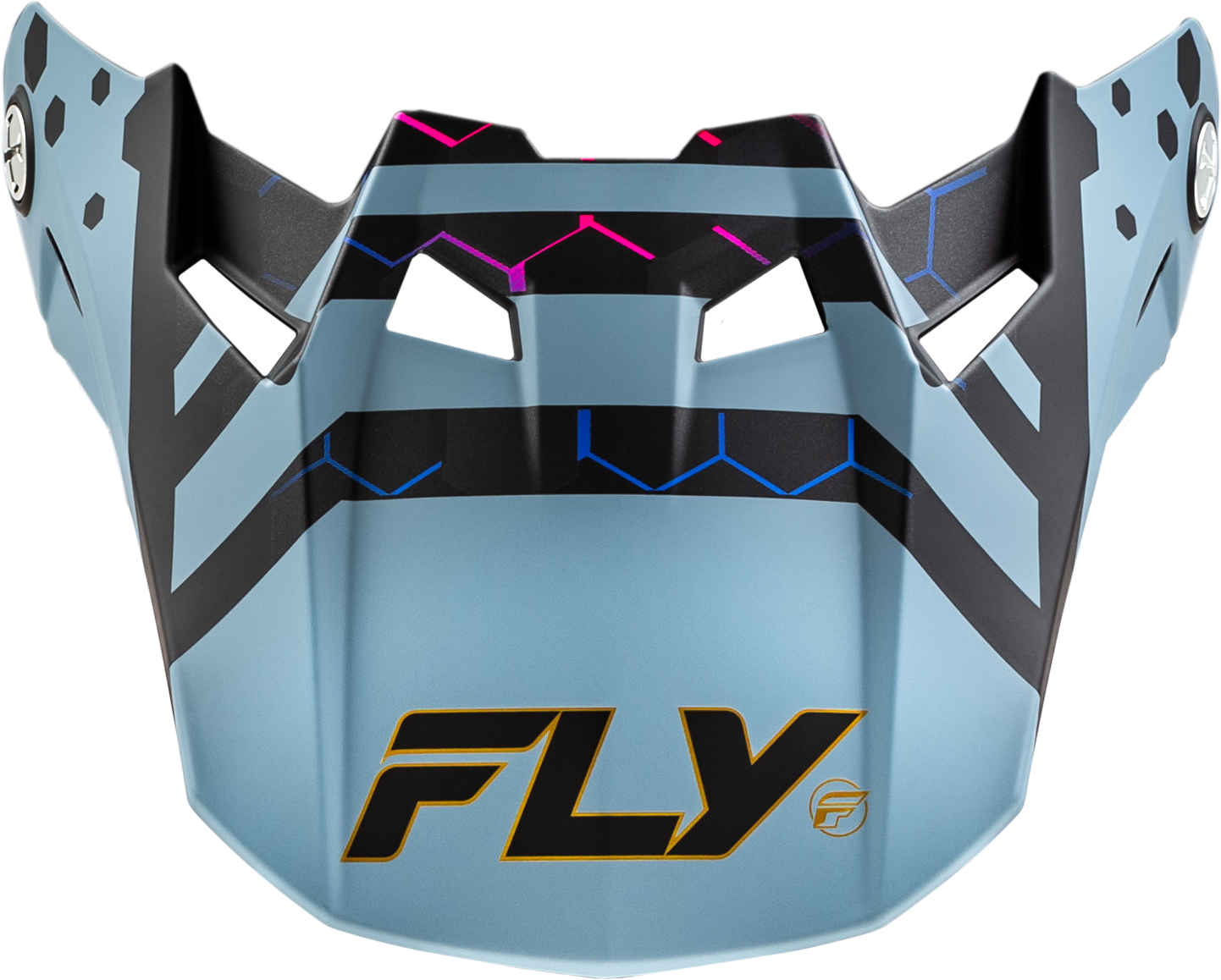 Fly Racing Formula Cc Tektonic Visor Matte Blk/Slate/Blu Yl/ Helmet Accessories