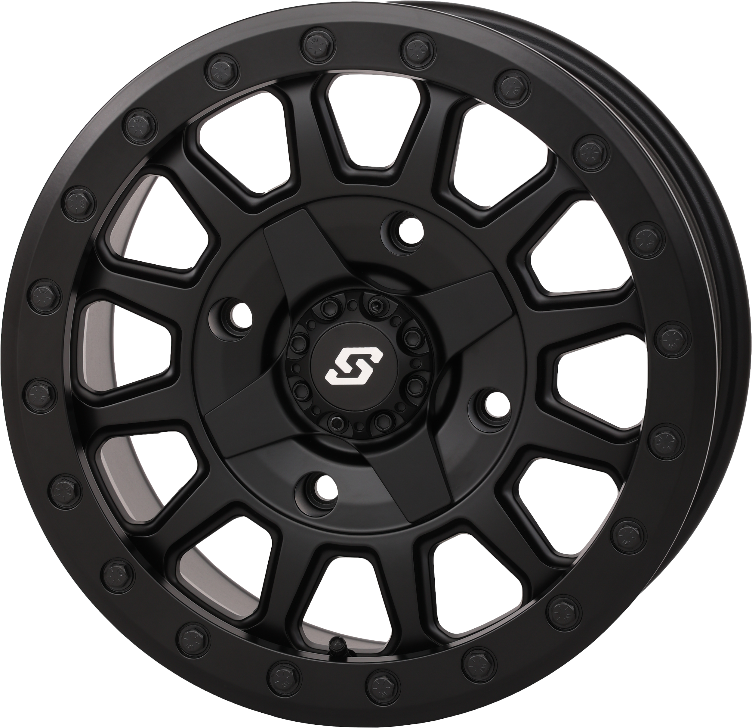 SEDONA Adapt DD Wheel 15x7 5+2 Matte Black for ATV/UTV, 4/137 & 4/156 Bolt Pattern