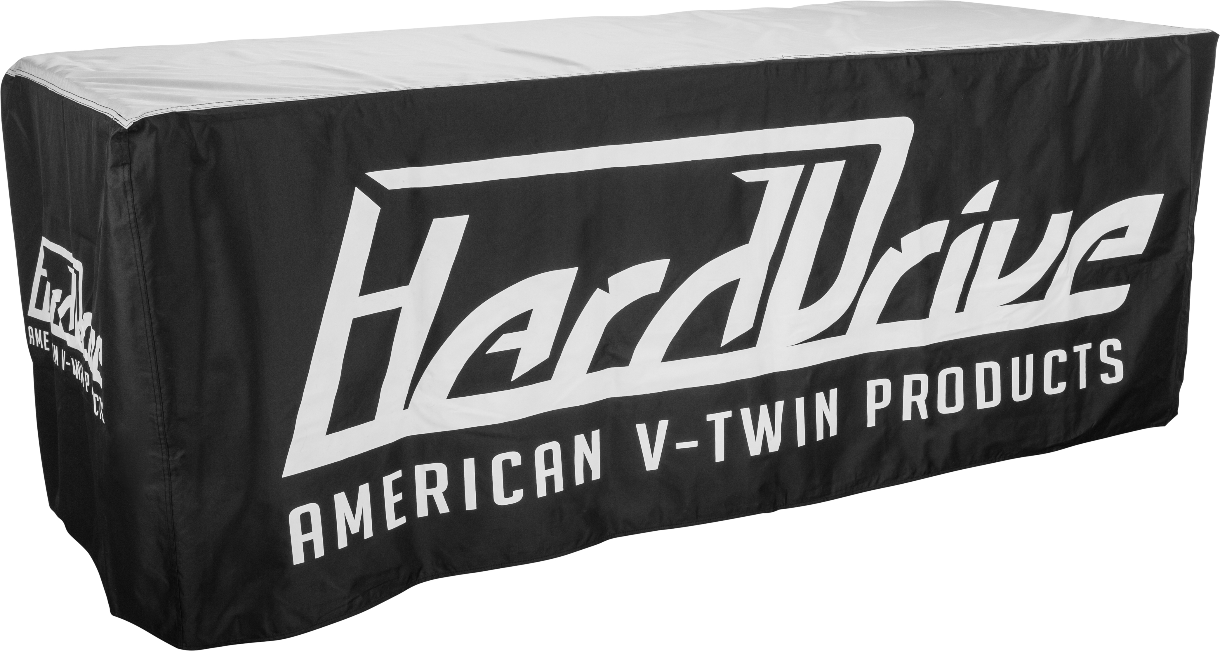 HARDDRIVE TABLE COVER GREY/BLACK 8' X 30" X 30" - View 1