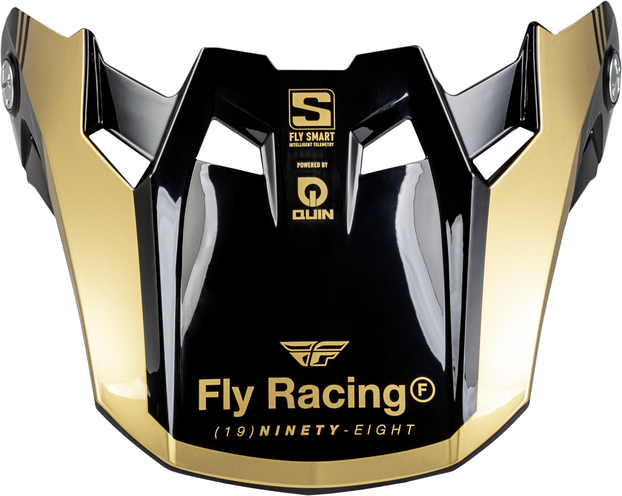 Fly Racing Formula S Carbon Legacy Visor Black Gold Medium Large 73-4453