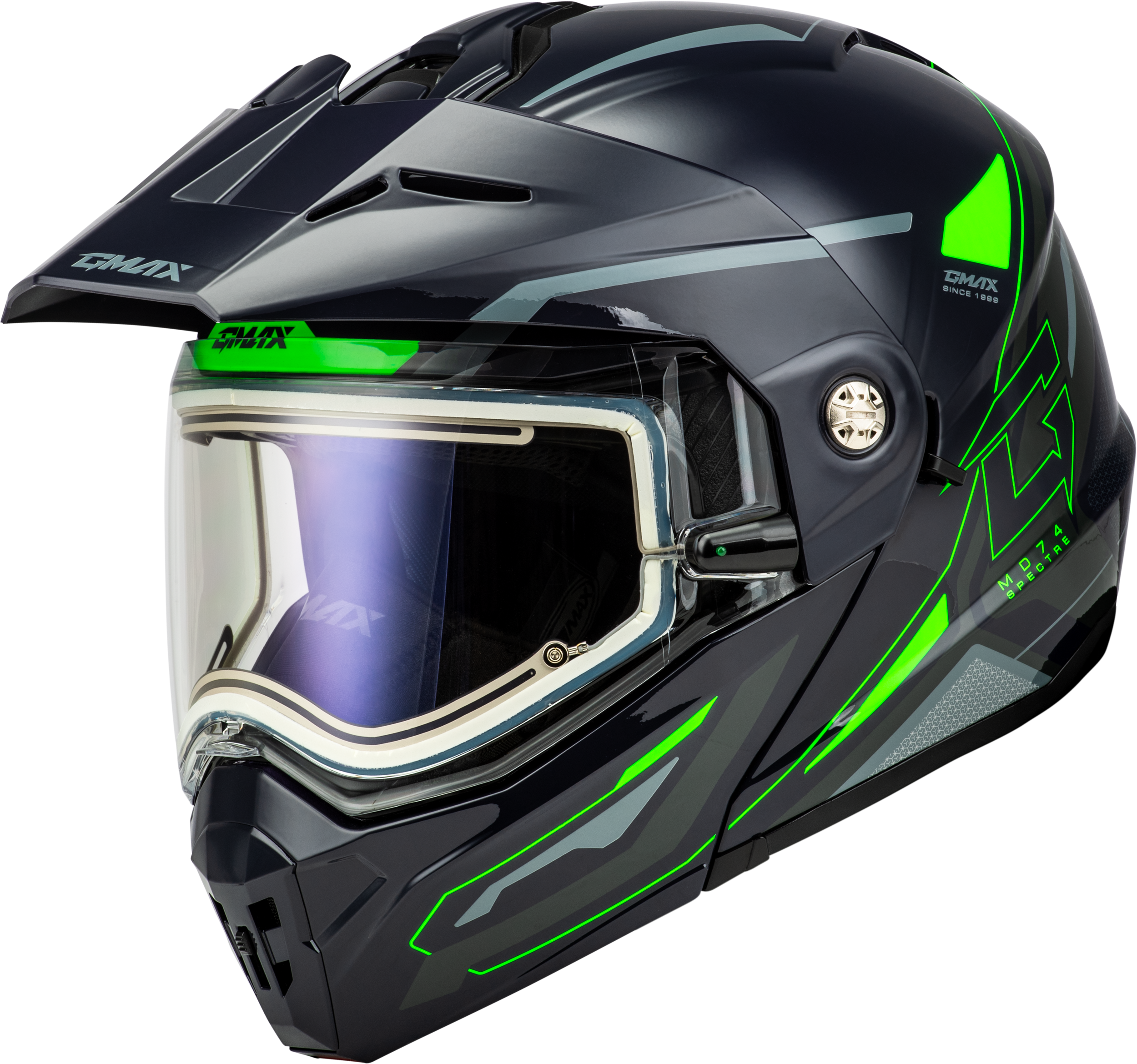 Gmax MD-74S Modular Electric Shield Snowmobile Helmet Anti-Fog lens For Winter - Picture 14 of 37