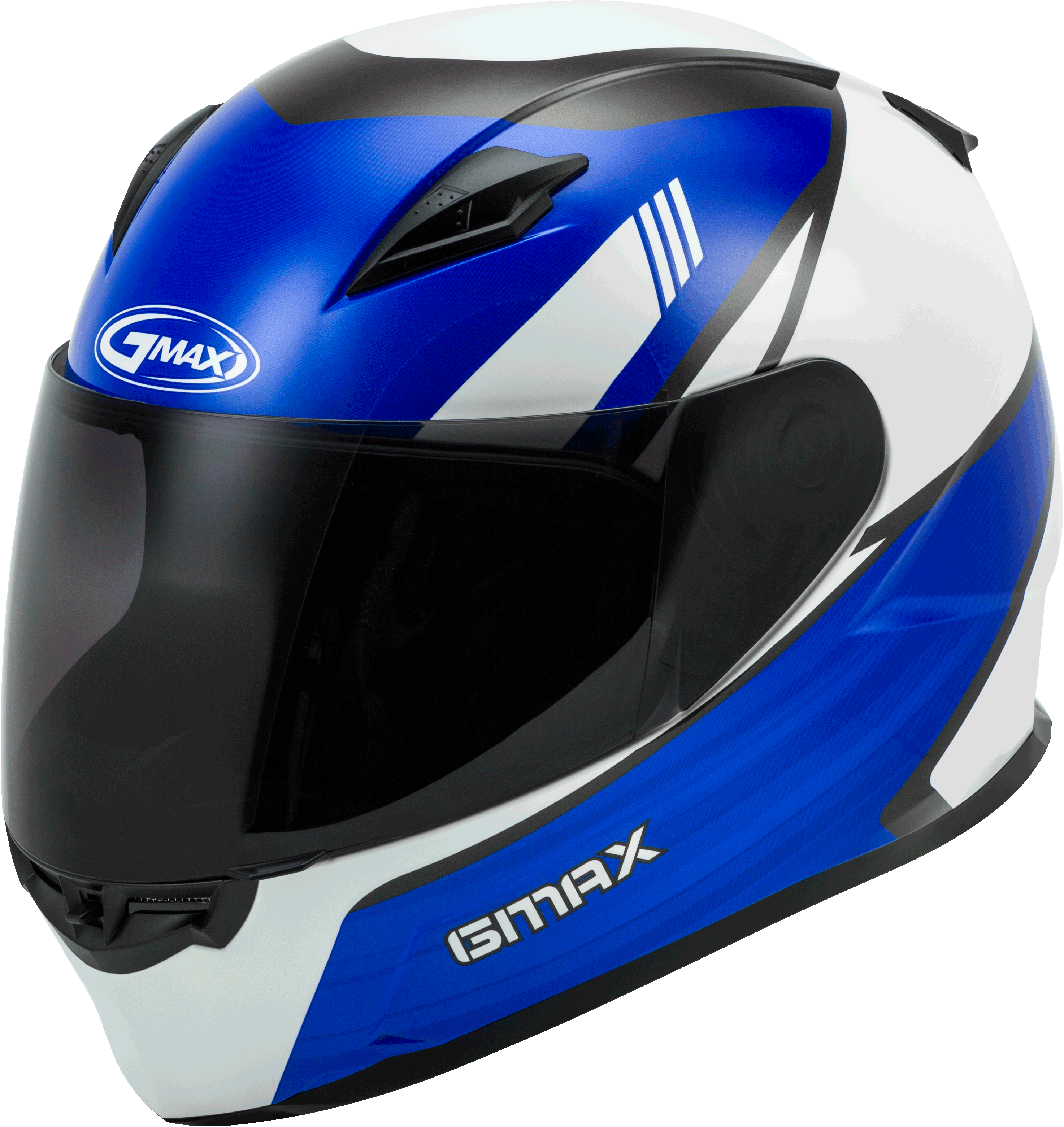 GMAX FF-49 Full-Face Street Helmet (White/Blue, X-Large)