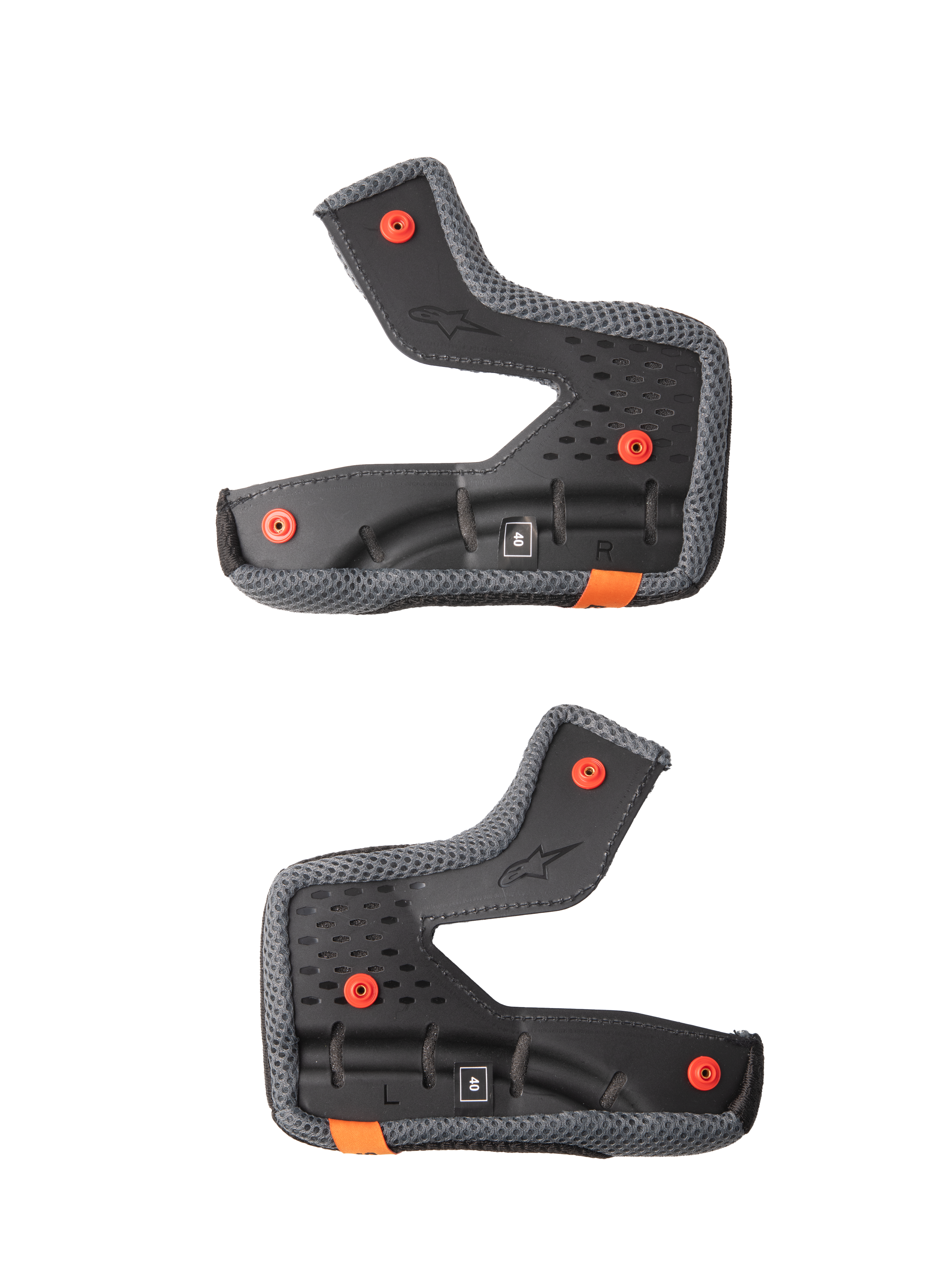 Alpinestars SM7 Cheek Pad Set Black 45mm Small Off-Road 8960726-10-S45