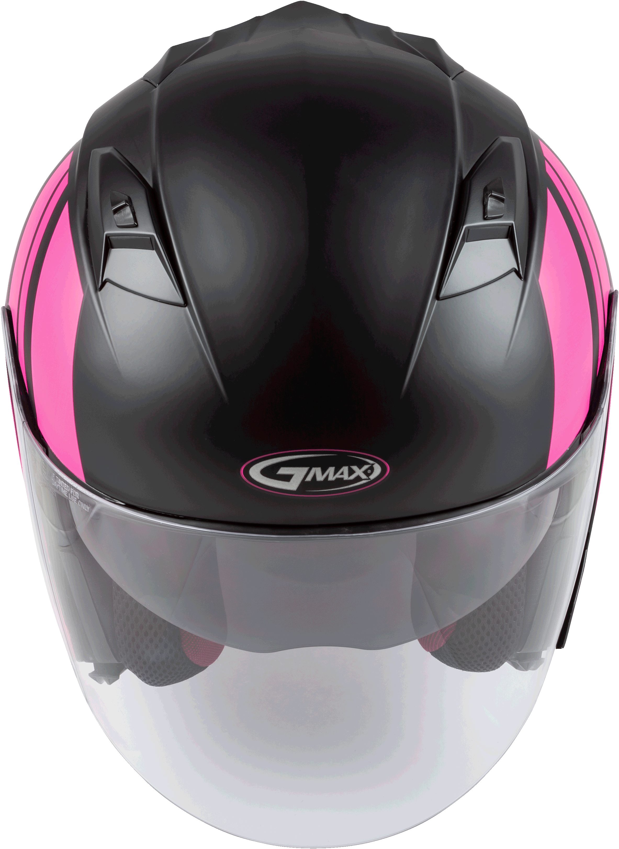 GMAX OF-77 Open-Face Street Helmet (Matte Black/Pink/Silver, X-Large)